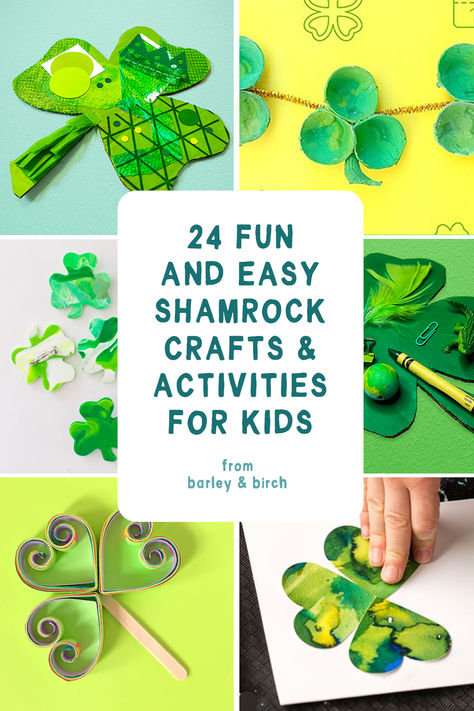 Photos of a few of our favorite easy shamrock crafts for kids Shamrock Crafts For Kids, Shamrock Crafts, Clover Craft, March Ideas, Babysitting Ideas, Senior Crafts, Shamrock Craft, Irish Heart, Preschool Spring