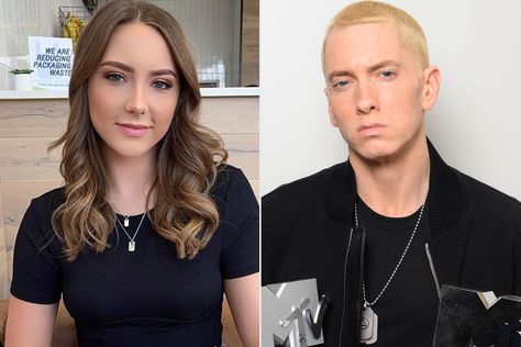 Eminem Says He Is Proud of Daughter Hailie for Going to College and Having 'No Babies' Hailey Eminem, Proud Of Daughter, Eminem Girls, Beautiful Dog Names, Hailie Jade, Eminems Daughter, Eminem Funny, The Slim Shady, 1 Million Followers