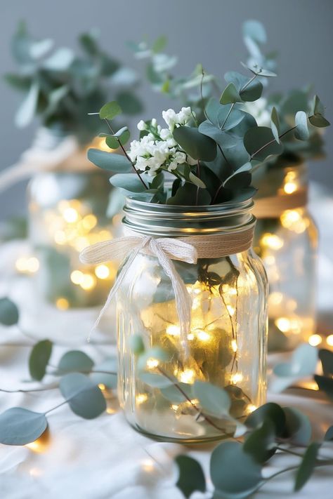 25 Affordable Rustic Wedding Table Decorations That Are Budget-Friendly Farm Wedding Table, Ideas With Mason Jars, Cheap Table Decorations, Natural Rustic Wedding, Cheap Wedding Table Centerpieces, Diy Floral Centerpieces, Table Decorations Diy, Boho Garden Party, Rustic Table Centerpieces