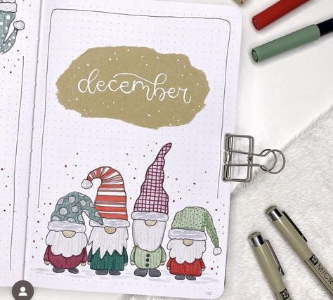 December Front Page, December Cover Page, December Bujo, Journal Sample, Bullet Journal Christmas, Bullet Journal Work, December Bullet Journal, Bullet Journal Month, Watercolor Calendar