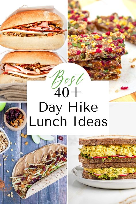 Day Trip Lunch Ideas, Hiking Food Lunches, Day Hike Lunch Ideas, Hiking Lunch Ideas Backpacking Food, Road Trip Lunch Ideas, Sack Lunch Ideas, Hiking Food Ideas, Hike Snacks, Backpacking Lunch