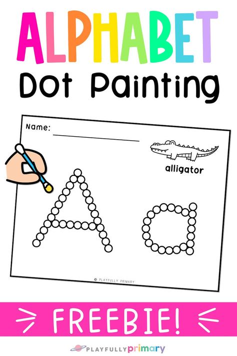 Grab these free alphabet printables to add fun crafts to your alphabet activities! Q-tip painting is one of my favorite fine motor skills activities because it's super easy to prep, and kids LOVE to paint! With this free fine motor printable, your preschoolers and kindergarten students will work on alphabet letter recognition and strengthen fine motor skills all at once! Click to grab your set of these free q-tip painting printables today! Letter S Activities, Free Alphabet Printables, Prewriting Skills, Q Tip Painting, Alphabet Recognition, Fine Motor Activities For Kids, Preschool Fine Motor, Preschool Writing, Preschool Literacy