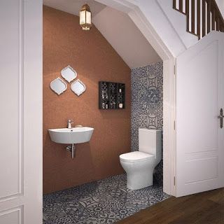 30+ Small Toilets Under Stair Design Ideas | ARA HOME #smallbathroom  #smallbathroomideas  #smalltoiletdesignideas  #smalltoiletdesign  #smalltoiletideas  #smallbathroomremodel Downstairs Toilet Ideas Under Stairs, Small Downstairs Toilet Ideas, Downstairs Toilet Ideas, Ideas Under Stairs, Understairs Toilet, Stairs Bathroom, Room Under Stairs, Small Downstairs Toilet, تحت الدرج