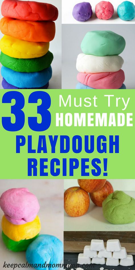 Playdough Recipe, 33 Must Try Homemade Playdough Recipes, DIY Playdough, How To Make Playdough, Edible Playdough, Princess Playdough Stove Top Playdough Recipe, Easy Homemade Playdough, Best Homemade Playdough Recipe, Easy Homemade Playdough Recipe, Playdough Sensory, Edible Playdough, Do It Yourself Decoration, Play Dough Recipe, Diy Playdough