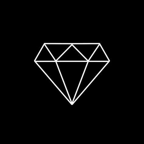 Diamond Highlight Cover Instagram, Black Diamond Icon, Black Diamond Logo, Diamond Logo Design, Diamond Instagram, Logo Diamond, Diamond Music, Diamond Outline, Diamond Icon