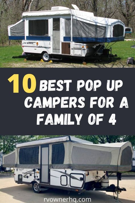 New Pop Up Campers, Pull Behind Trailer, Pull Behind Campers, Best Pop Up Campers, Pop Up Campers, Small Trailer, A Family Of Four, Popup Camper, Family Of 5