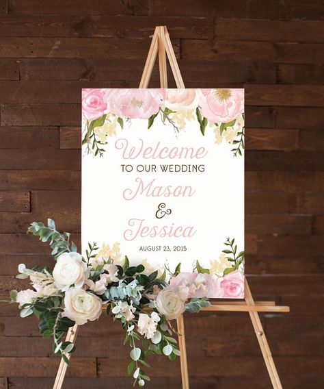 Welcome Party Ideas, Bridal Shop Ideas, Vintage Bridal Shower, Wood Wedding Signs, Rustic Bridal, Pink Bridal Shower, Bridal Shower Welcome Sign, Pink Bridal, Bridal Shower Rustic