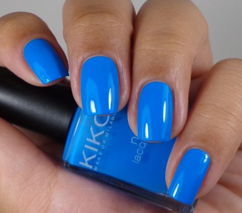 Kiko: 295 ♥ Cerulean Blue ♥ (creme nail polish) Cerulean Blue Nails, Cerulean Nails, Friend Nails, Dark Blue Nail Polish, Blue Nail Color, Nail Designs Bling, Weak Nails, Nails 2021, Nail Polish Stickers