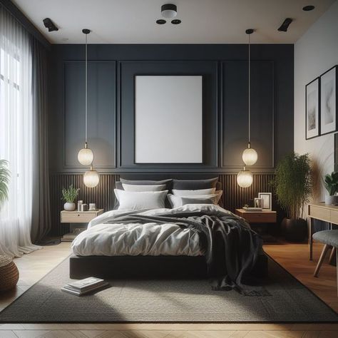 Hotel Room Design Bedrooms, Bedroom Tiles, Olive Bedroom, Male Bedroom Ideas, Minimalist Bedroom Decor, Luxury Bedroom Furniture, Bedroom Design Inspiration, Modern Luxury Bedroom, Black Bedroom