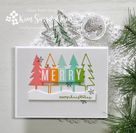 Joyful Creations with Kim: Freshly Made Sketches: Merry Merry Christmas The Stamp Market, Doodlebug Design, Tree Cards, Stampin Up Christmas, Merry Christmas Card, Christmas Cards To Make, Very Merry Christmas, Fall Cards, Holiday Catalog