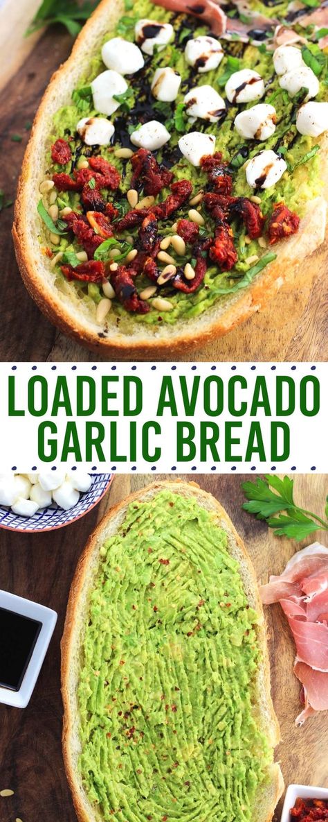 Avocado toast meets garlic bread in this party-perfect Loaded Avocado Garlic Bread. Add your favorite toppings for a fun appetizer, snack, or light meal. Loaded Avocado, Scratch Desserts, Brunch Casserole Recipes, Bread Garlic, Avocado Bread, Garlic Toast, Butter Toast, Brunch Casserole, Recipes Casserole