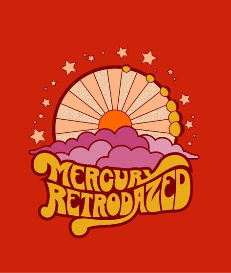 mercury retrodazed tee | womens graphic tees | vintage style 70s retro tshirt | women's hippie graphic tee | hippie tshirt | celestial tee Our 100% cotton Mercury Retrodazed tee features a high quality vintage-style print designed to remind that ... Graphic Tees Design Prints, Mercury Logo, Hippie Logo, Womens Graphic Tees Vintage, Hippie Tshirt, Vintage Style 70s, Vintage Tshirt Design, 70s T Shirts, Womens Graphic Tees