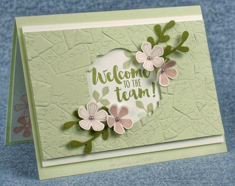 Welcome to the Team – Thoughtful Blooms Card – Cindy's Corner Welcome Card Handmade, Welcome Card Ideas Handmade, Welcome Card Ideas, Welcome Card Design, Welcome Cards, Welcome To The Team, Handmade Rakhi, Birthday Card Drawing, Art Advice