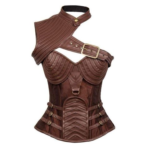 Women's - Gothic Babe Co Steampunk Outfits Women, Plus Size Corset Tops, Corset Steampunk, Brown Corset, Black Armor, Steampunk Corset, Style Steampunk, Steel Boned Corsets, Plus Size Corset