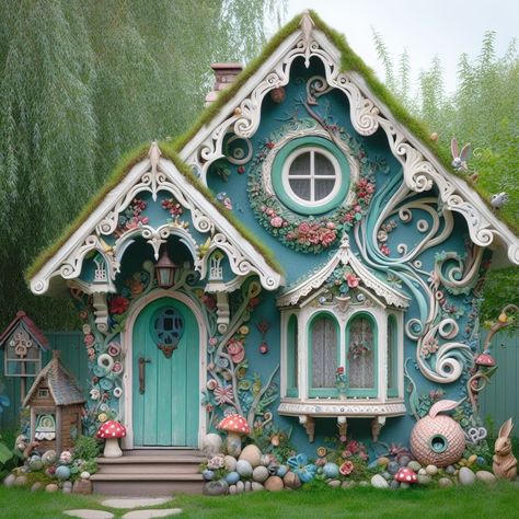 15 Charming Cottage House Ideas for Redefining Cozy Living — Lord Decor Fairy House Outside, Whimsical Victorian Home, Pretty Houses Aesthetic, Fairy Houses Ideas, Whimsical House Exterior, Christmas Cottage Exterior, Colorful Home Exterior, Whimsical Home Interior, Whimsical Tiny House