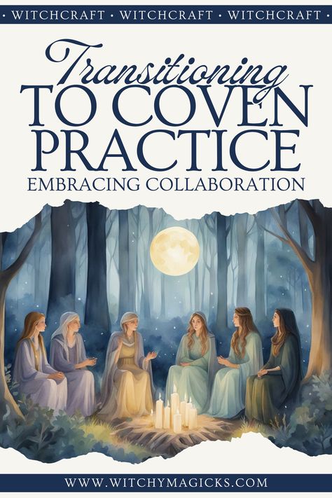 Explore the journey of transitioning from solitary practice to working with a coven. Discover the benefits of collaboration, shared rituals, and collective energy in your magical path. Perfect for witches looking to embrace community, teamwork, and deeper spiritual connections.

#CovenPractice #WitchCommunity #MagicalCollaboration #CovenRituals #SpiritualGrowth #WitchcraftJourney #GroupMagic #Witchcraft #Coven #WitchyMagicks Coven Initiation Ritual, Collective Energy, Witchcraft Love Spells, Spells That Actually Work, Spiritual Connections, Green Witchcraft, New Moon Rituals, Personal Energy, Witchcraft For Beginners