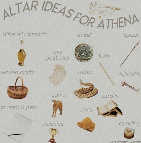 Alter To Athena, Altar For Athena, Hellenic Altar Ideas, Artemis Altar Offerings, Altar To Athena, Offerings To Athena, Athena Deity Work, Athena Alter Ideas, Athena Correspondences