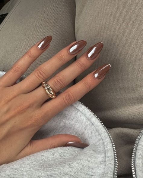 Fall Trend Alert: Chrome Brown Nails🤎✨

Perfect for fall fits and adding a pop of shine without having to add charms/stones. 

PRICE: $67

#nailfie #nailinspo #nailtrends #nails2024 Shiny Manicure, Nails Ideas Short, Nail Ideas For Fall, Chrome Nail Ideas, Chrome Nail Colors, Cut Dog Nails, Simple Fall Nails, Chrome Nail, A Vet