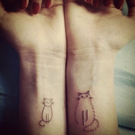 Tiny, Tiny Kitties - thinking of this tiny tattoo.. or something like it for me. Kitty Tattoos, Cute Cat Tattoo, Cat Tattoos, Cat Tattoo Designs, Flash Tattoos, Cute Small Tattoos, Small Tattoo Designs, Tattoo Life, Watercolour Art