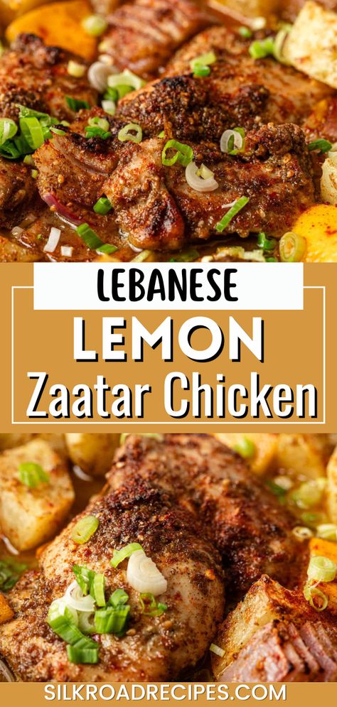 Lebanese Lemon Zaatar Chicken -  #chicken #Lebanese #lemon #Zaatar Zaatar Seasoning, Zaatar Chicken, Zaatar Recipe, Swedish Meatballs Recipe, Chicken With Potatoes, Middle East Recipes, Middle Eastern Dishes, Swedish Meatballs, Meatballs Recipe