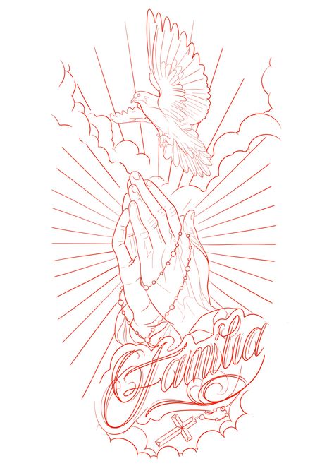 Saint Louis Tattoo, Forearm Tattoos Men Stencil, Half Sleeve Tattoo Stencils, Jesus Art Drawing, Dove Tattoo Design, Angel Wings Drawing, Praying Hands Tattoo, Half Sleeve Tattoos Forearm, Hands Tattoo