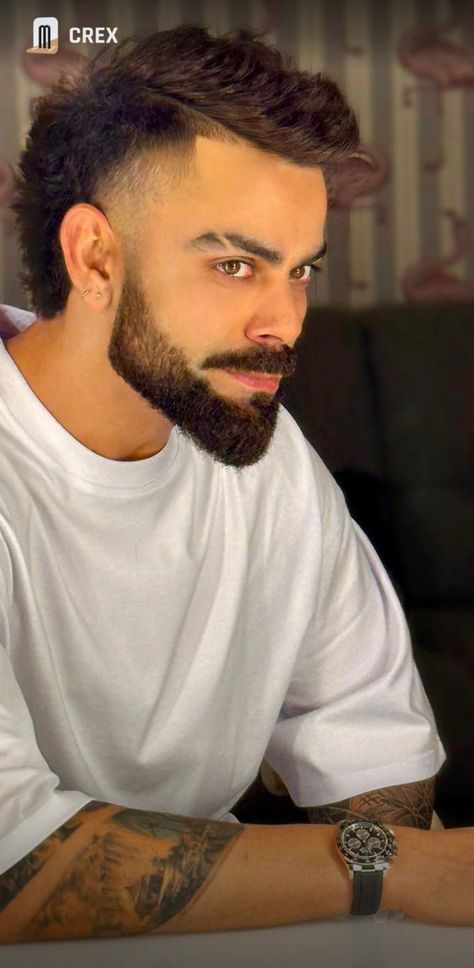 Kohli Hairstyle, Fade Haircut With Beard, Virat Kohli Hairstyle, Hairstyle 2024, Ab De Villiers Photo, Beard Haircut, India Cricket Team, Ab De Villiers, Funny Poses