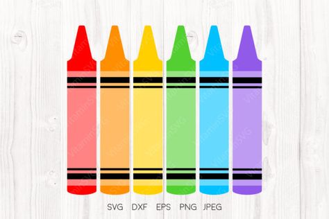 Crayons SVG, School Crayons School Svg, Digital Wallpaper, Silhouette Designer Edition, Vector File, Silhouette Cameo, Graphic Illustration, Creative Fabrica, Cricut Design, Crayon