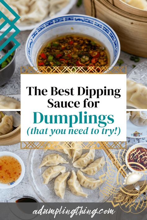 The Best Dumpling Dipping Sauce Recipe Ever - A Dumpling Thing Dipping Sauce For Dumplings, Chinese Pork Dumplings, Sauce For Dumplings, Potsticker Dipping Sauce, Pot Stickers Recipe, Dumpling Dipping Sauce, Dumpling Sauce, Japanese Dumplings, Best Dumplings