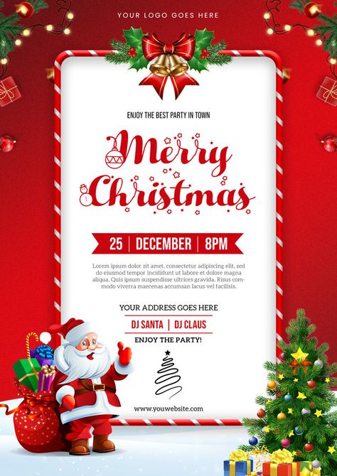 Merry Christmas Writing, Christmas Poster Design, Merry Christmas Font, Christmas Party Poster, Christmas Fonts Free, Christmas Advertising, Merry Christmas Poster, Christmas Template, Christmas Graphic Design