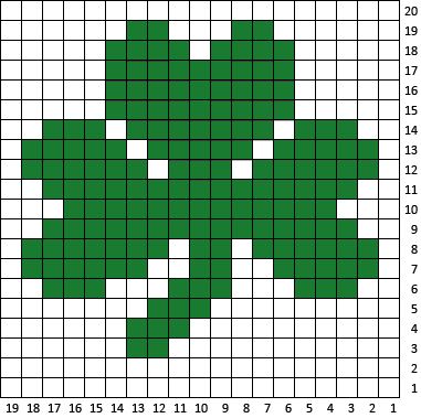 Crochet Shamrock Scarf - Repeat Crafter Me Crochet Shamrock, Grid Crochet, Repeat Crafter Me, Graph Crochet, Pixel Crochet, Tapestry Crochet Patterns, Pola Kristik, C2c Crochet, Pixel Pattern