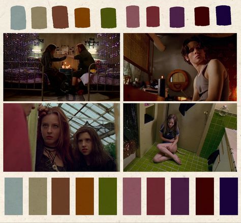 Anger Color Palette, 90s Grunge Color Palette, Early 2000s Color Palette, 2000s Suburbia, Grunge Colour Palette, 2000s Color Palette, Horror Color Palette, Early 2000s Aesthetic Grunge, Grunge Color Palette