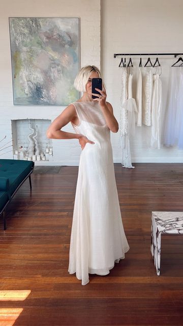 Lola Varma on Instagram: "Meet Robin! A layered gown made from luscious silk wool. Available for fittings in the Perth & Melbourne showroom. Coming to Sydney, LA & London soon x . . . . . #lolavarma #bride #weddingdress #weddinginspo #minimalbride #chicbride #weddinginspiration #modernbride #offtheshoulder #stylishbride #enganged #feyonce #uniquebride #vogueparis #bridetobe #modernbride #coolbride #silkgarment #minimal #australianbride #melbournebride #nontraditionalbride #australiandesigner #v Lola Varma Bridal, Loose Wedding Dress, Circus Chic, Sum Dresses, Lola Varma, Nontraditional Bride, Vogue Bride, Australian Brides, Layered Gown