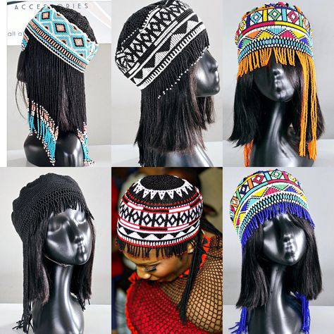 How a hat makes you feel is what a hat is all about👑 Shop online www.clarebaccessories.com #Payflex and #payjustnow options available #paymentsolutions #paymentplansavailable #handmade #accessories #beadwork #jewelry Xhosa Beads Beadwork, Pokemon Jewelry, Xhosa Attire, Egyptian Revival Jewelry, African Hair Wrap, African Traditional Wear, African Traditional Wedding Dress, African Accessories, African Traditional Wedding