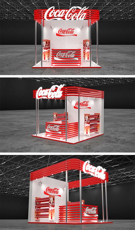 Cocacola Booth Booth Event Design, Sampling Booth, Show Booth Design, Store Display Design, Architecture Branding, Event Booth Design, Exhibition Display Design, Food Cart Design, Event Booth