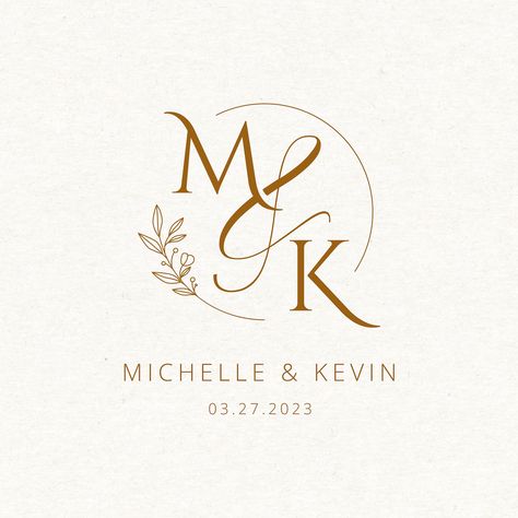 Couple Logo, Logo Design Wedding, Design Wedding Invitation, Custom Wedding Monogram, Wedding Logo Monogram, Logo Design Set, Rose Gold Logo, Elegant Logo Design, Wedding Logo Design