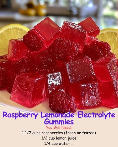 Electrolyte Gummies, Raspberry Gummies, Homemade Juices, Scd Diet, Homemade Juice, Coconut Ice, Coconut Ice Cream, Raspberry Lemonade, Healthy Homemade