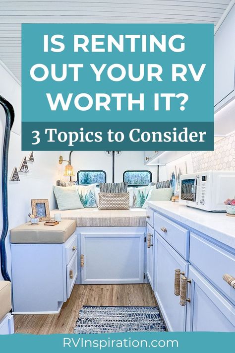 While many of us might be inspired to purchase and renovate RVs for our own use and enjoyment, you may have heard about individuals and companies renting out RVs to other people. However, how much can you earn renting out your RV, and what should you weigh out beforehand? We’ll first answer those questions, and then, if you decide you’re ready, we’ll give you rental renovation tips and introduce you to two RVs that would be perfect for starting up your own rental business! #rvrental #rvtips Rv Newbies, Rental Renovation, Rv Models, Rv Inspiration, Rv Dreams, Camper Rental, Camper Organization, Renovation Tips, Rental Business