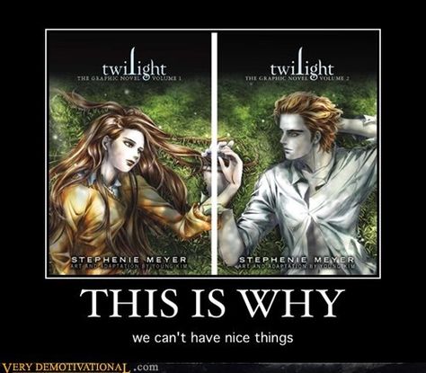 Harry Potter Twilight, Han Seojun, Twilight Edward, Twilight Book, Edward Bella, Make It Stop, Stephenie Meyer, Demotivational Posters, Ya Fantasy