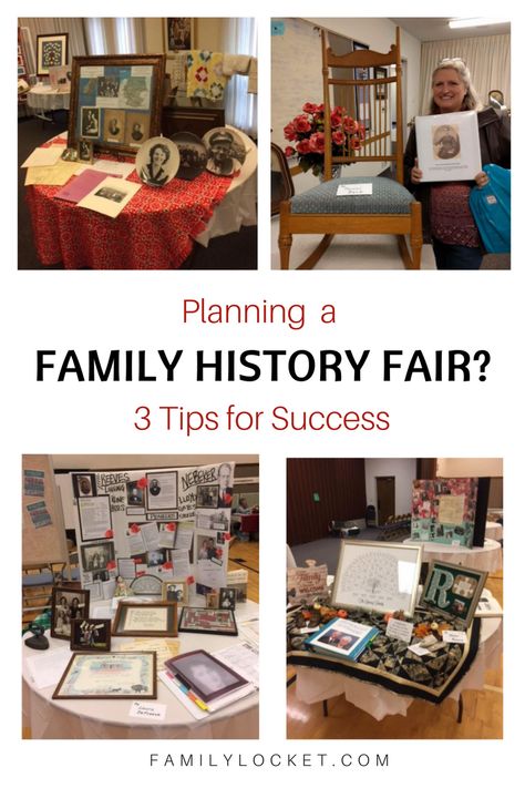 Planning a Family History Fair? 3 Tips for Success – Family Locket Family History Ward Activity, Lds Primary Family History Activities, Temple And Family History Ward Activities, Family Search Activity, Ward Family History Activities, Family History Relief Society Activity, Ward Temple And Family History Plan, Family History Games Lds, Family History Fair Ideas