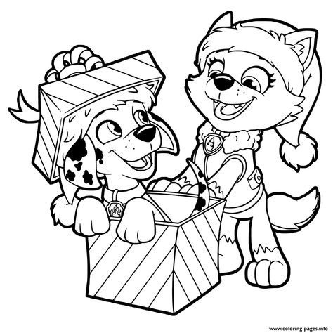 Modele Zentangle, Paw Patrol Christmas, Puppy Coloring Pages, Spiderman Coloring, Christmas Coloring Sheets, Paw Patrol Coloring, Paw Patrol Coloring Pages, Dog Coloring Page, Cartoon Coloring Pages