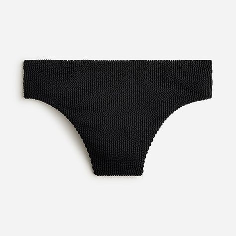 J.Crew: Scrunchie High-rise Bikini Bottom For Women Pool Bathing Suit, Jcrew Swim, Black Scrunchie, Black Swimsuit Bottoms, Pool Colors, High Waist Bottoms, Swim Suit Bottoms, Matching Top, Recycled Materials