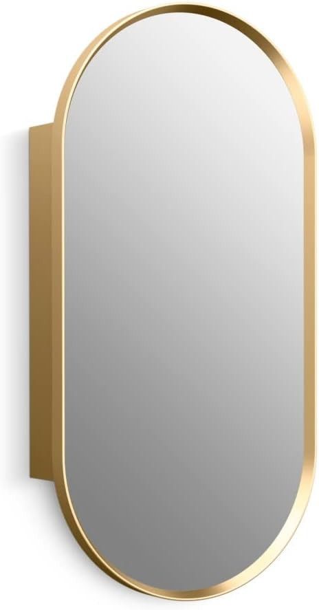 Amazon.com: KOHLER 35573-BGL Verdera 15"W x 30"H Capsule Framed Bathroom Medicine Cabinet with Mirror, Bathroom Mirror with Storage, Bathroom Wall Cabinet, Moderne Brushed Gold : Everything Else Bathroom Mirror With Storage, Mirror With Storage, Bathroom Mirror Storage, Bathroom Wall Cabinet, Medicine Cabinet With Mirror, Gold Everything, Cabinet With Mirror, Storage Bathroom, Bathroom Wall Cabinets