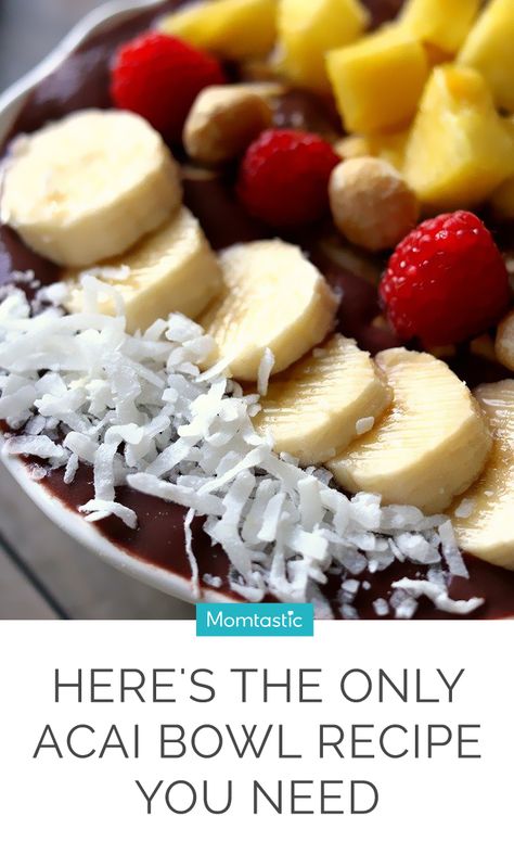 Easy Acai Bowl Recipe, Easy Acai Bowl, Tropical Acai Bowl, Acai Berry Smoothie, Acai Bowl Recipe Easy, Tropical Bowl, Acai Berry Bowl, Acai Bowl Recipe, Tropical Smoothie Cafe