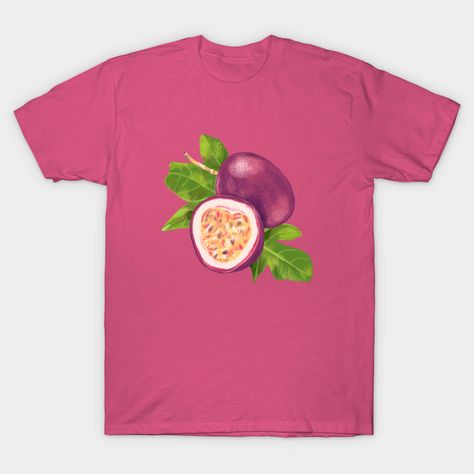 Fruit Shirt, Fruit Painting, Fruit Design, Passion Fruit, T Shirts With Sayings, Shirts With Sayings, Heavy Cotton, Cotton Tee, V Neck T Shirt