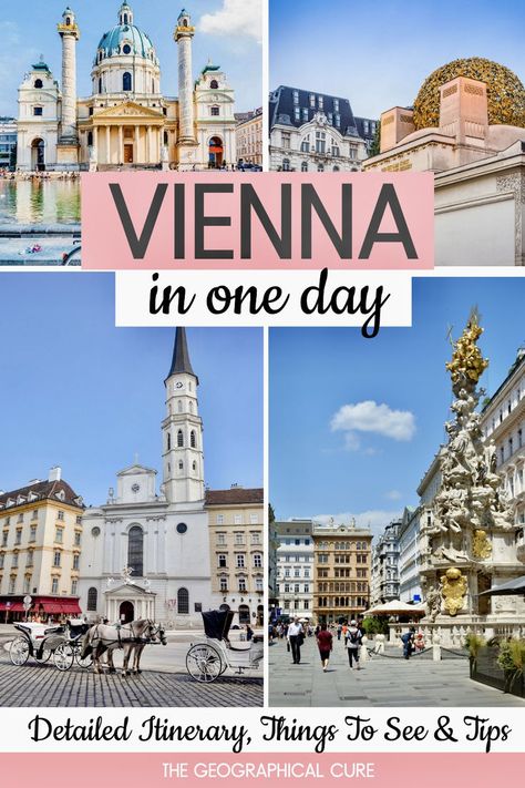 Pinterest pin for one day in Vienna itinerary Vienna Day Trips, Vienna 1 Day, Best Things To Do In Vienna, 1 Day In Vienna, Before Sunrise Vienna Locations, What To See In Vienna, One Day In Vienna, Vienna What To Do, Vienna Travel Tips