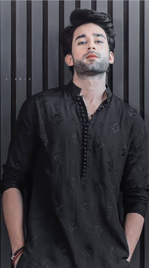 Panjabi Poses For Boys, Black Panjabi Design For Men, Black Kurta For Boys, Engagement Kurta For Men, Kurta Patterns For Men New, Black Kurta Designs Men's Style, Stylish Kurta Pajama For Men, Men Kurta Designs Style, Eid Kurta