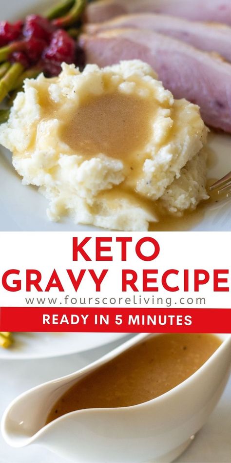 a collage of photos for keto gravy Keto Gravy, Keto Holiday Recipes, Keto Sauces, Keto Holiday, Keto Side Dishes, Gravy Recipe, Keto Diet Menu, Keto Meal Prep, Keto Recipes Dinner