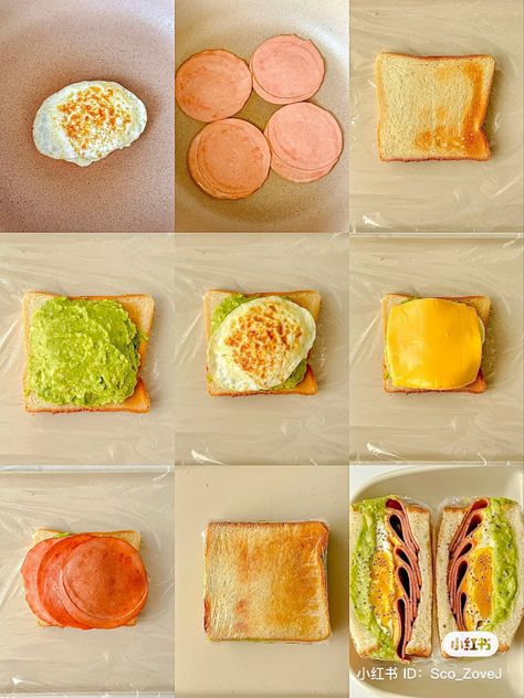 Bento Box Sandwiches, Bento Breakfast, Korean Sandwich, Roti Sandwich, School Sandwich, Bento Sandwich, Tiny Meals, Making Sandwiches, Makanan Rendah Kalori