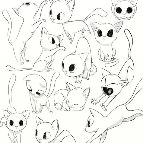 Art Guidelines, Kitten Drawing, Cat Anatomy, Cartoon Cats, Drawing Animals, Animal Artwork, Model Sheet, Cat Character, Disney Character