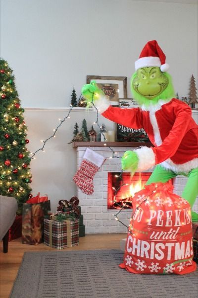 DIY life size Grinch Decoration. Making a Grinch  outdoor Christmas Decoration Grinch Diy, Diy Grinch, Christmas Decoration Diy, Grinch Decorations, Grinch Christmas Decorations, Diy Outdoor Decor, Grinch Christmas, Christmas Display, Diy Life